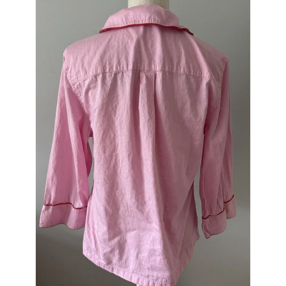 LAKE x Atlantic-Pacific Margot Pajama‎ Top with Heart Applique Size Medium